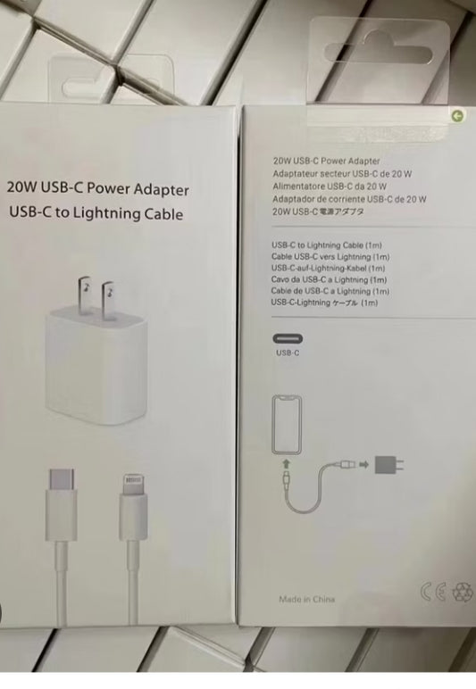 Apple 20W USB-C Power Adapter with USB-C to Lightning Cable (1m)